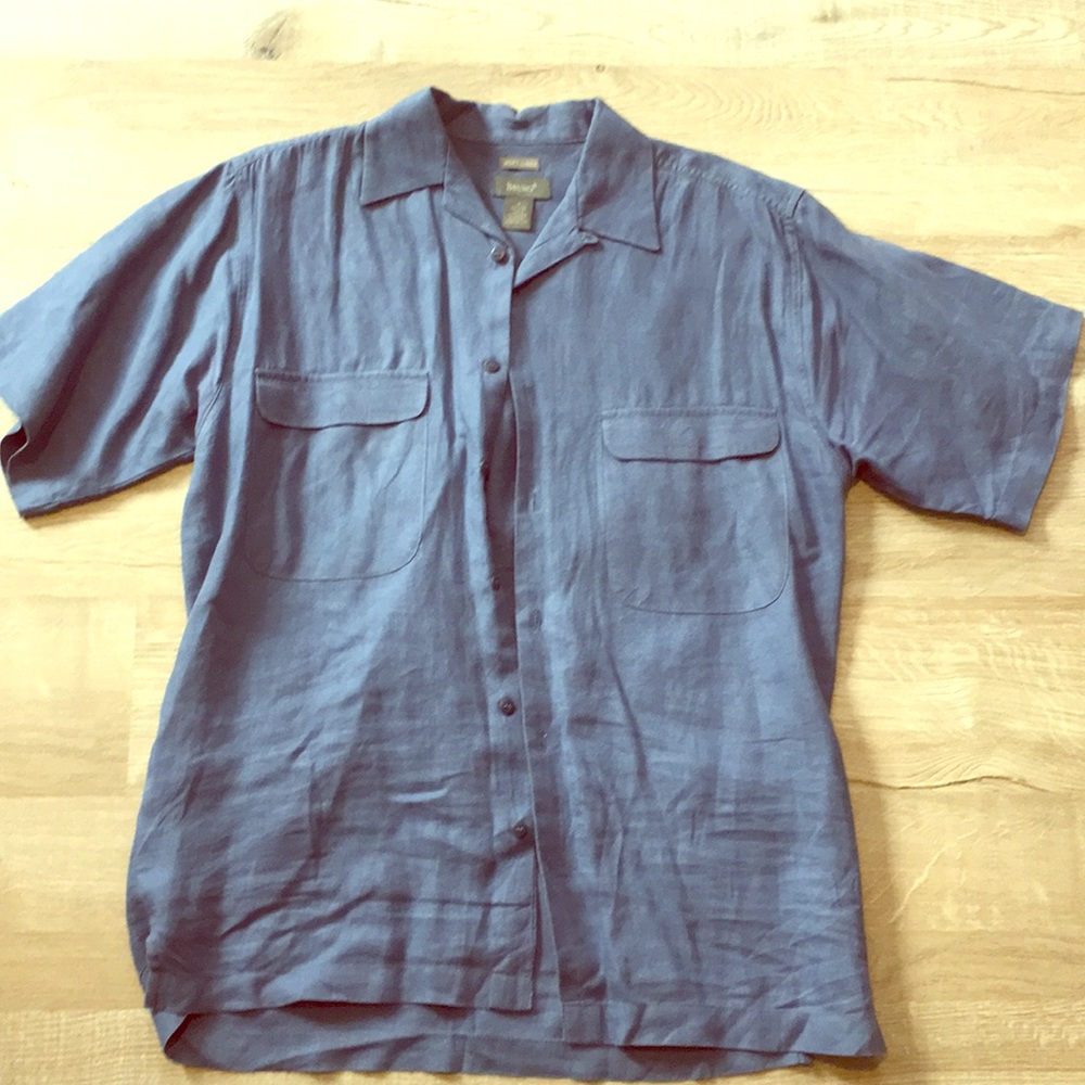 Short sleeve linen button down NWOT